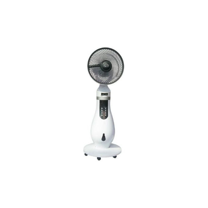 DCG VE1865TT Ventilatore Nebulizzatore a Piantana 80W 35 cm 3 Velocita' Oscillazione Automatica Timer Telecomando Display LED colore Bianco Nero