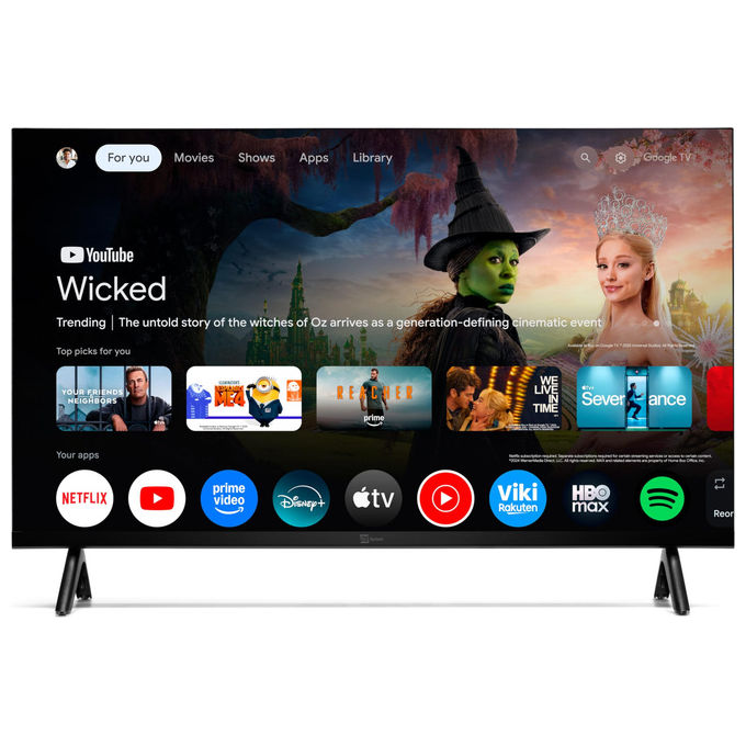 TELE System TS24FLSMG15 Smart TV 24'' Google TV 12V Camper DVB-T2 S2 CAM tivu'sat WiFi Bluetooth colore Nero