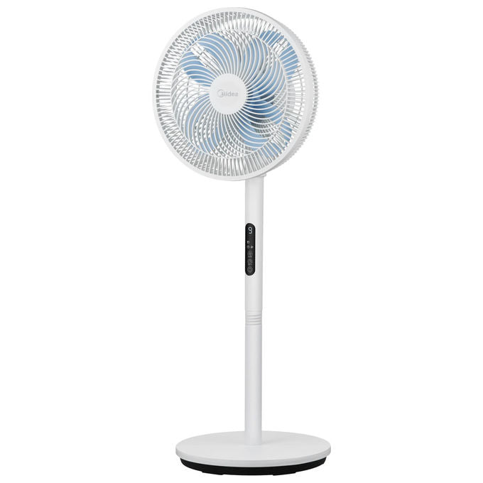 Midea MFS302RDDW Ventilatore a piantana 8 pale 9 velocita' Motore DC Telecomando Display LCD 19 dB colore Bianco
