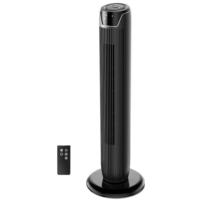 Midea MFZ302M0DK Ventilatore a Colonna 35 W 3 Velocita' Oscillazione Timer Umidificazione Telecomando colore Nero