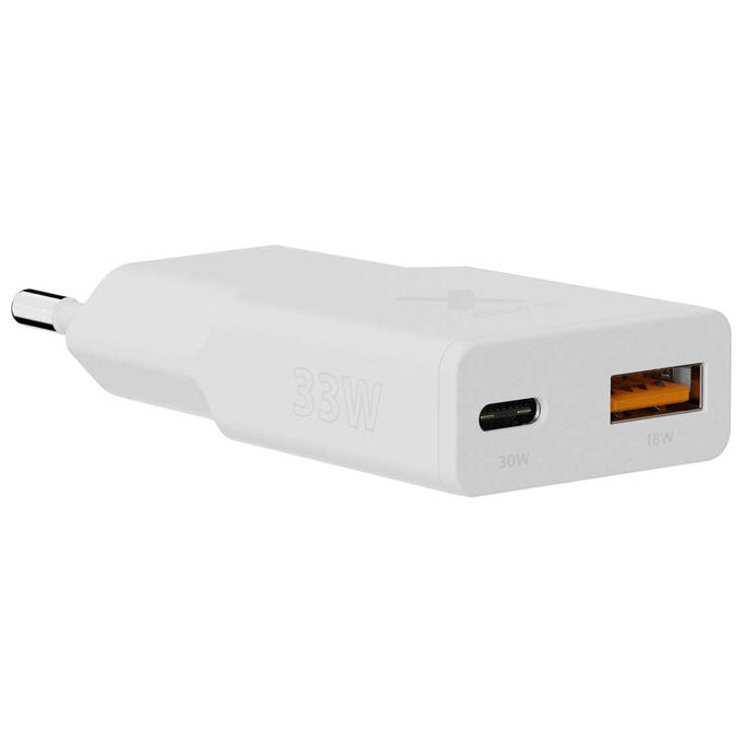 Xtorm XG2SL033 Go2 Series Caricabatterie SlimLine 33W USB-C PD USB-A Quick Charge 3.0 2 porte colore Bianco