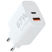 Xtorm XEC067 GaN2 Ultra Caricatore da Parete 67W USB-C PD USB-A Quick Charge 3.0 2 Porte colore Bianco