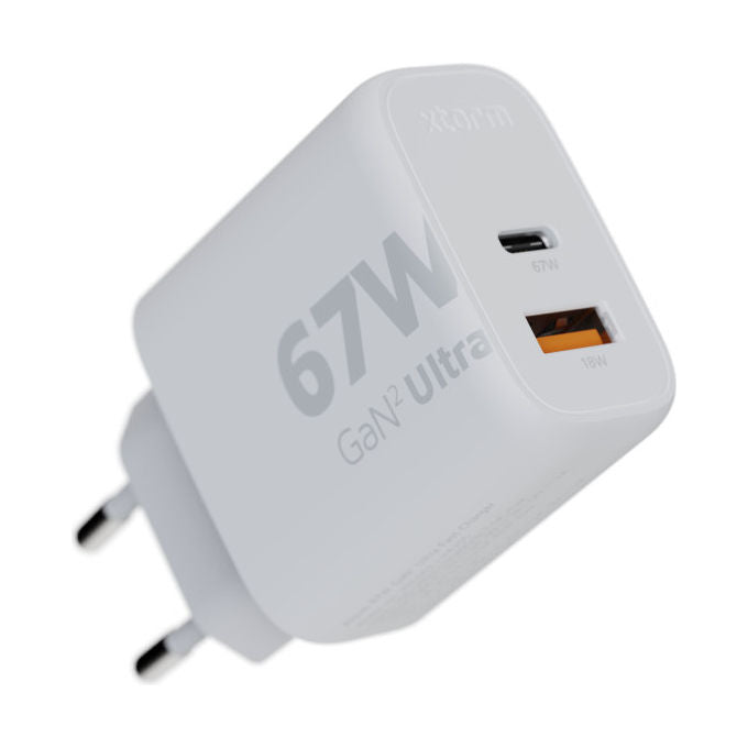 Xtorm XEC067 GaN2 Ultra Caricatore da Parete 67W USB-C PD USB-A Quick Charge 3.0 2 Porte colore Bianco