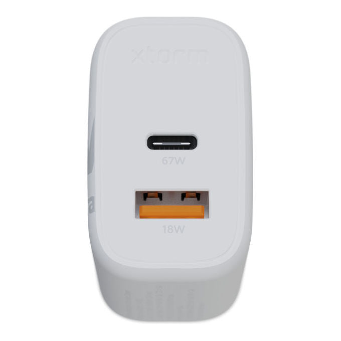 Xtorm XEC067 GaN2 Ultra Caricatore da Parete 67W USB-C PD USB-A Quick Charge 3.0 2 Porte colore Bianco