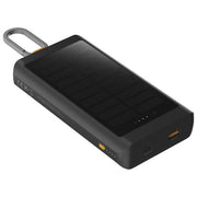 Xtorm XG2S101 Go2 Power Bank Solare 10000mAh 15W FastCharge USB-C USB-A con Torcia e Moschettone colore Nero