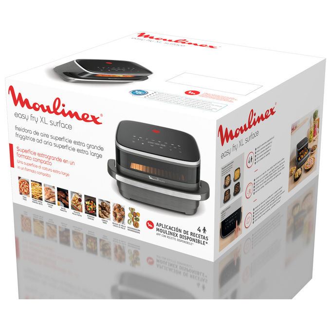 Moulinex AL402HF0 Easy Fry XL Surface Friggitrice ad aria 4 L 2200 W 10 programmi Display LCD Touch colore Grigio