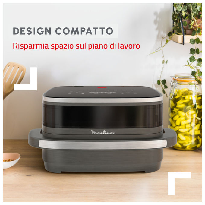 Moulinex AL402HF0 Easy Fry XL Surface Friggitrice ad aria 4 L 2200 W 10 programmi Display LCD Touch colore Grigio