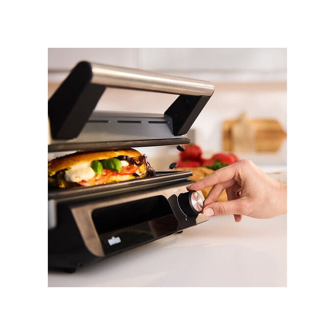 Braun CG5033 MultiGrill 5 Griglia di contatto 3 in 1 2000 W piastre antiaderenti 30x22 cm colore Nero
