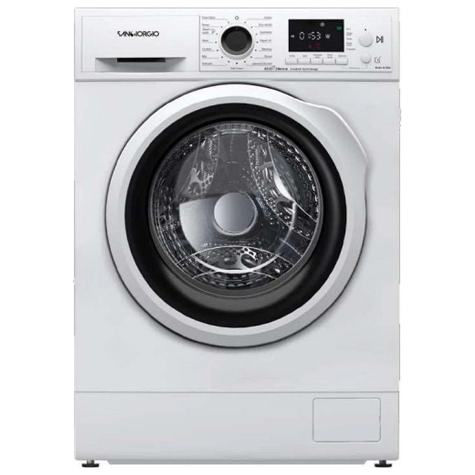 San Giorgio F812A9 Lavatrice Carica Frontale 8 Kg 1200 rpm Classe A Motore Inverter Display Digitale (84x60x53 cm) colore Bianco