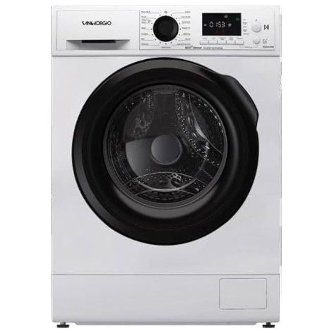 Sangiorgio F912A9 Lavatrice Frontale 9 Kg 1200 rpm Classe A Motore Inverter Funzione Vapore (84x60x56 cm) colore Bianco