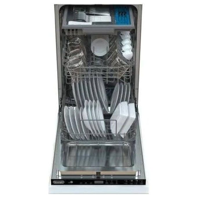 De'Longhi L45P113E Lavastoviglie da Incasso Slim 11 coperti Classe E 45 dB 9 L-ciclo Aquastop (87,6x44,8x55,9 cm) colore Bianco