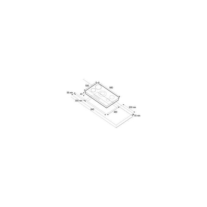 Bertazzoni La Germania P9101D9X-19 Piano cottura Gas 90 cm 5 fuochi tripla corona griglie ghisa colore Acciaio Inox