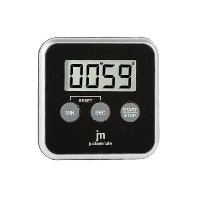 Lowell JT-5416N Timer Contaminuti Digitale con Cronometro e Allarme colore Nero