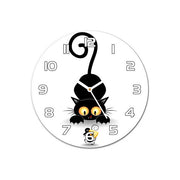 Lowell 15001 CAT Orologio da Parete in Vetro con Gatto Decorativo 33,5 cm