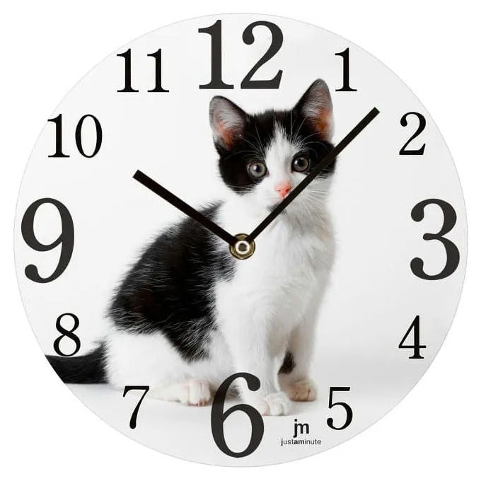 Lowell 15000 DOG Orologio da Parete in Vetro con Cane Decorativo diametro 33,5 cm
