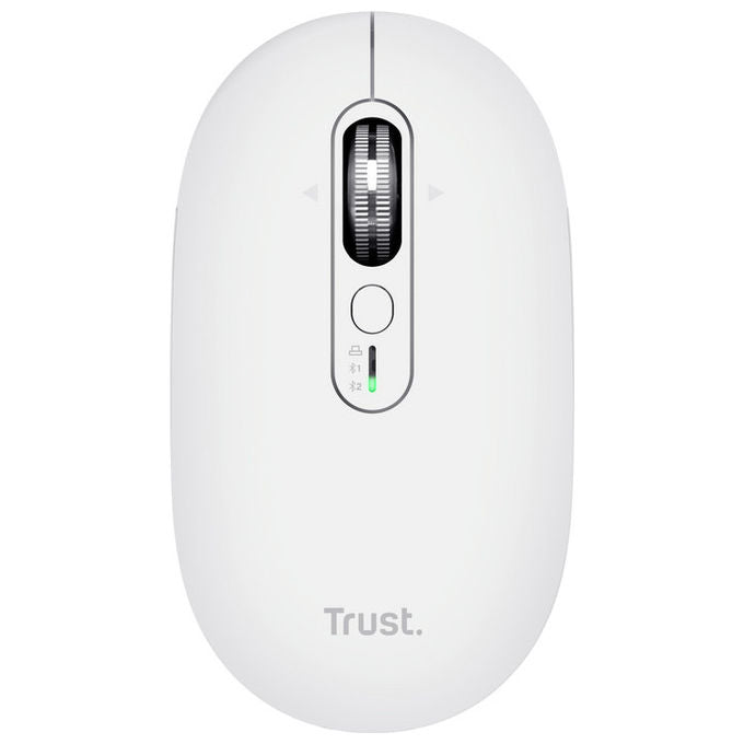 Trust 26019 Seron Slim Multi Mouse Wireless Bluetooth Ottico 3200 DPI 7 Tasti Silenzioso Ricaricabile colore Bianco