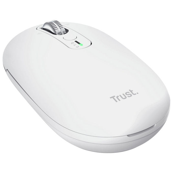 Trust 26019 Seron Slim Multi Mouse Wireless Bluetooth Ottico 3200 DPI 7 Tasti Silenzioso Ricaricabile colore Bianco