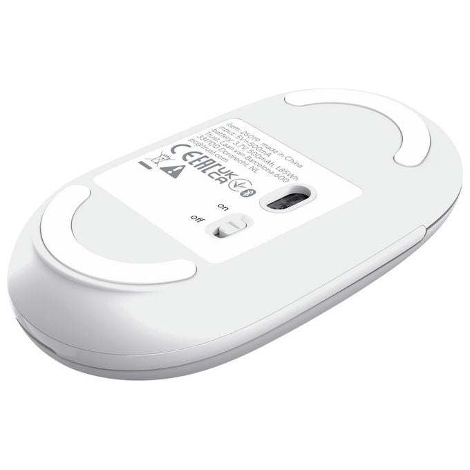 Trust 26019 Seron Slim Multi Mouse Wireless Bluetooth Ottico 3200 DPI 7 Tasti Silenzioso Ricaricabile colore Bianco