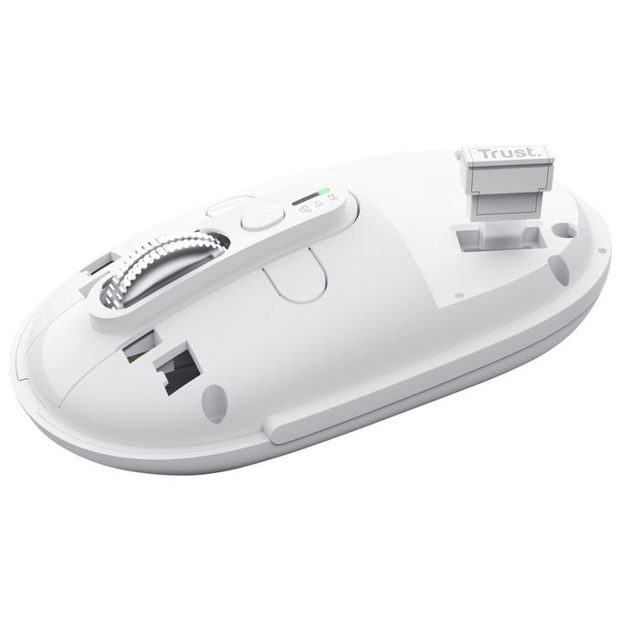 Trust 26019 Seron Slim Multi Mouse Wireless Bluetooth Ottico 3200 DPI 7 Tasti Silenzioso Ricaricabile colore Bianco