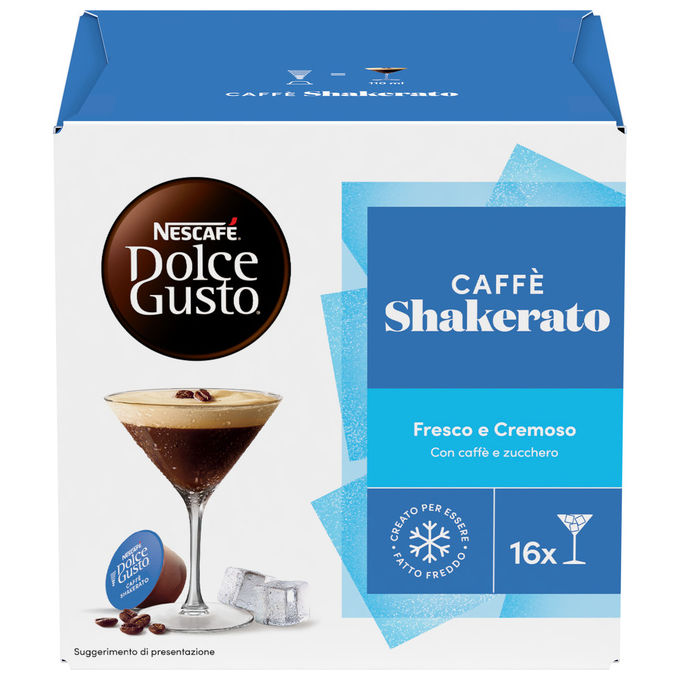 Nescafé 12602908 Dolce Gusto Capsule Caffe' Shakerato 16 capsule compatibili Dolce Gusto