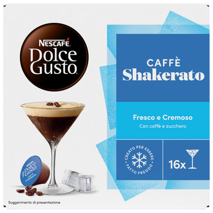 Nescafé 12602908 Dolce Gusto Capsule Caffe' Shakerato 16 capsule compatibili Dolce Gusto