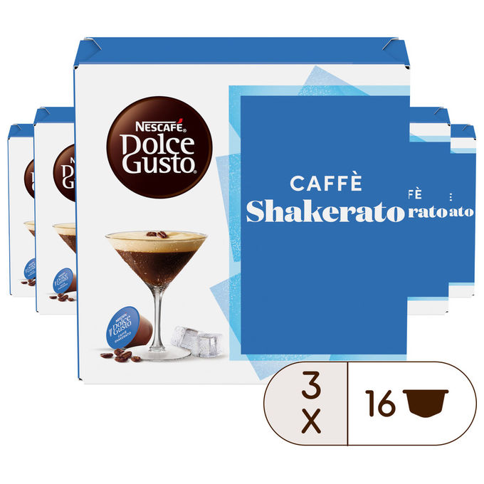 Nescafé 12602908 Dolce Gusto Capsule Caffe' Shakerato 16 capsule compatibili Dolce Gusto