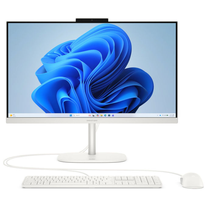 HP D73SYEA OmniStudio All-in-One Desktop 23.8'' AMD Ryzen 5 220 8 GB DDR5 512 GB SSD NVMe Wi-Fi 6 Windows 11 Home colore Bianco