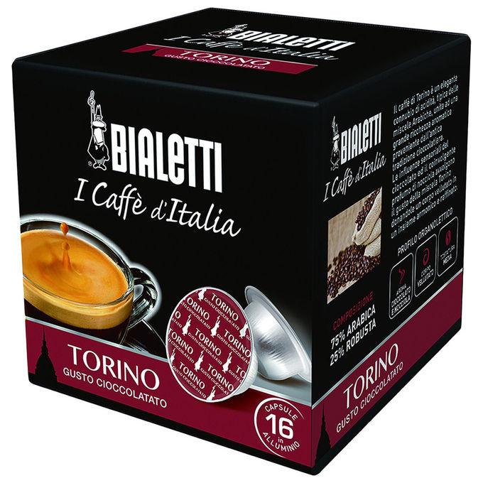 Bialetti 096080069-M Mokespresso Capsule Caffe' Torino 16 pezzi Gusto Cioccolatato