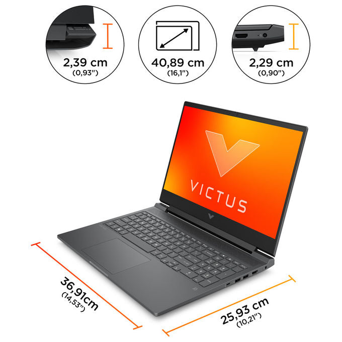 HP VICTUS16-R0028NL Notebook Gaming Intel Core i7-13620H 16GB RAM NVIDIA RTX 4070 SSD 1TB colore Nero