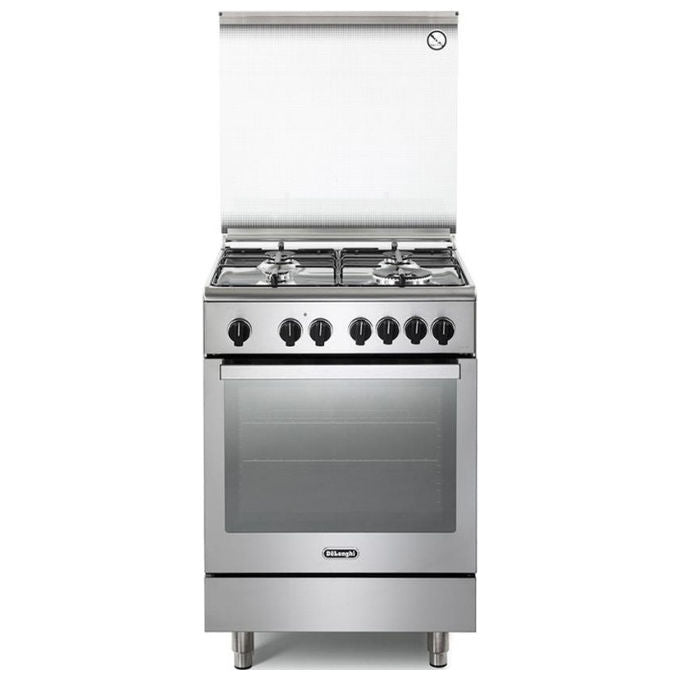 De'Longhi PEMX 64 LSG Cucina Piano cottura Gas 4 fuochi Forno Elettrico 74 L Classe A 9 funzioni colore Acciaio Inox