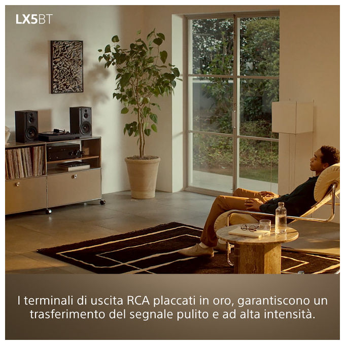 Sony PSLX5BT Giradischi a Cinghia Automatico Bluetooth aptX piatto Alluminio 33 45 rpm colore Nero