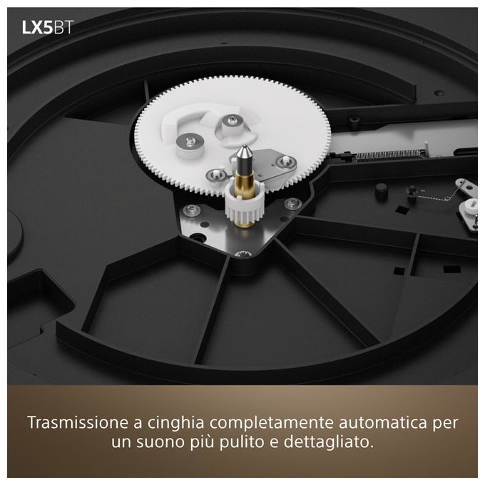 Sony PSLX5BT Giradischi a Cinghia Automatico Bluetooth aptX piatto Alluminio 33 45 rpm colore Nero