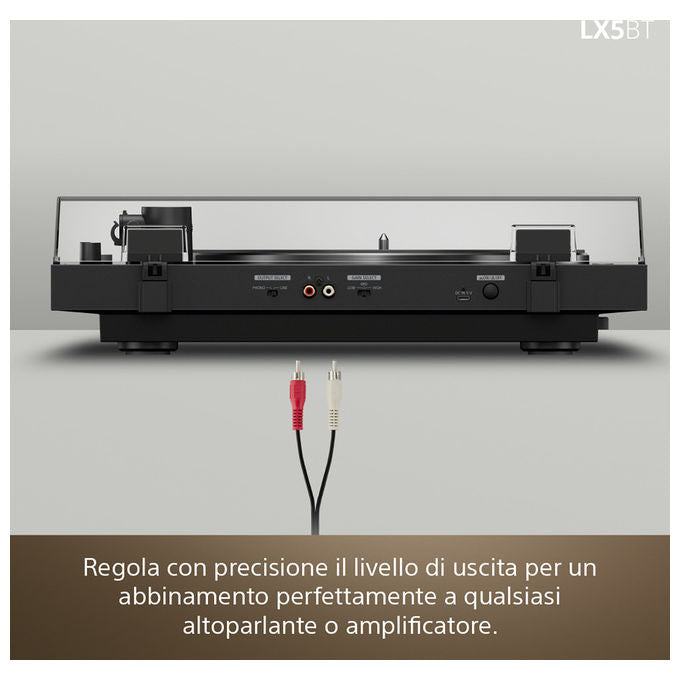 Sony PSLX5BT Giradischi a Cinghia Automatico Bluetooth aptX piatto Alluminio 33 45 rpm colore Nero