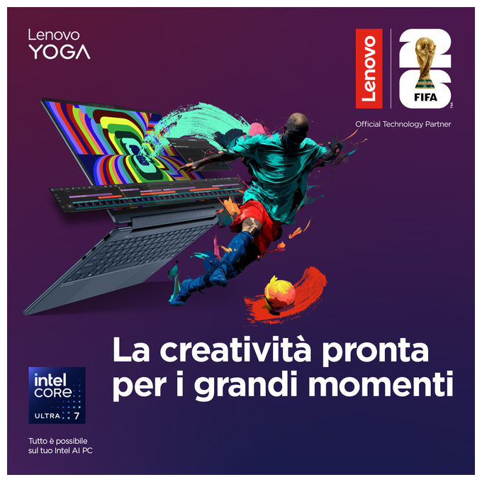 Lenovo 83JX00CFIX Yoga Slim 7 Copilot+ PC Intel Core Ultra 7 14 pollici 16 GB 1 TB SSD Windows 11 Home colore Grigio