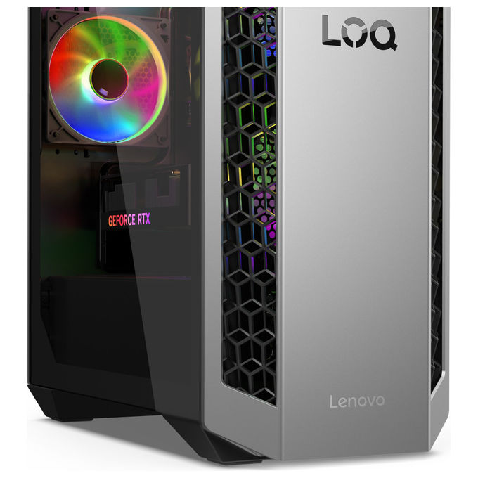 Lenovo 91DF009DYD LOQ Tower PC Gaming AMD Ryzen 7 8745HX 16 GB DDR5 512 GB SSD NVMe RTX 5050 8 GB Win 11 Home colore Nero