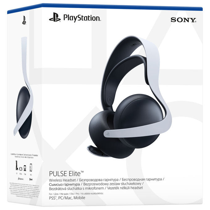 Sony 1000047820 PULSE Elite Cuffie Gaming Wireless Bluetooth Microfono Retrattile AI Autonomia 30h colore Bianco