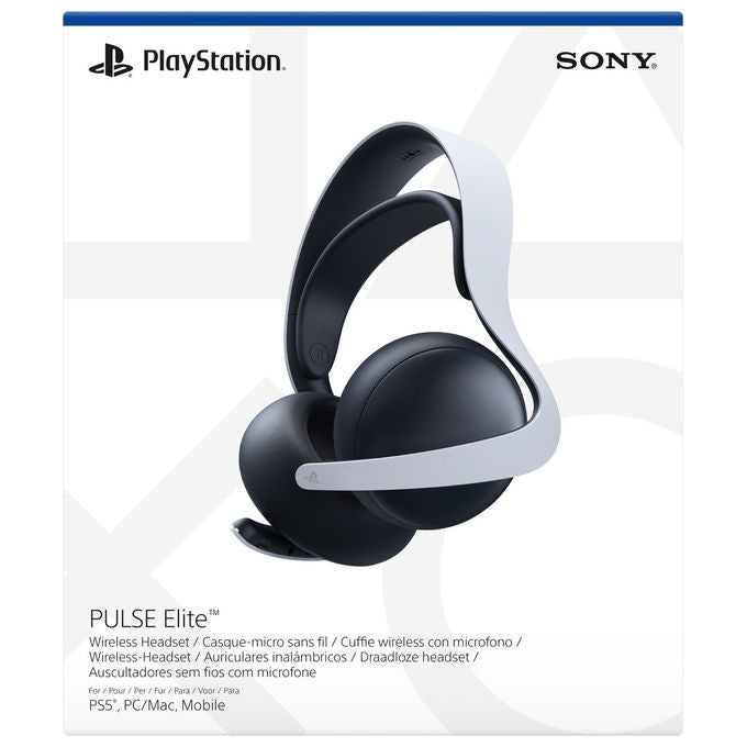Sony 1000047820 PULSE Elite Cuffie Gaming Wireless Bluetooth Microfono Retrattile AI Autonomia 30h colore Bianco
