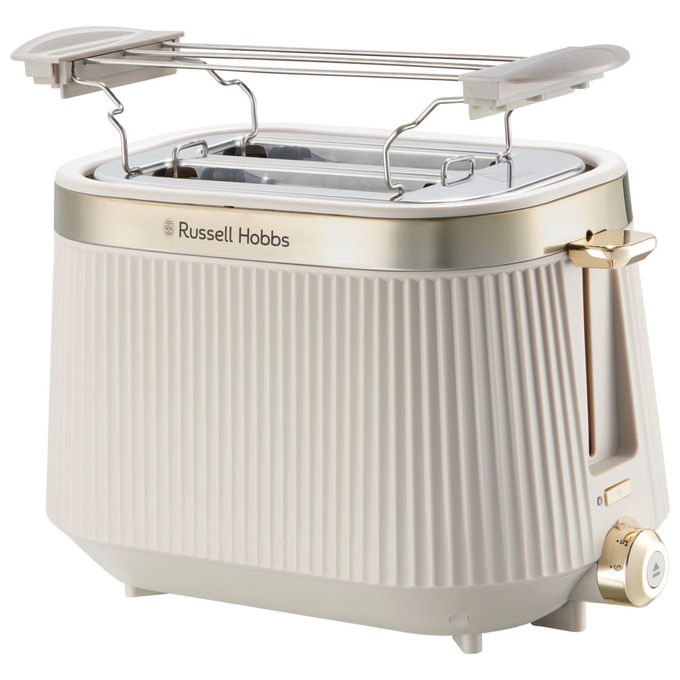 Russell Hobbs 26761-56 Bronte Tostapane 2 fette 980 W 6 livelli scongelamento riscaldamento Lift and Look colore Pietra