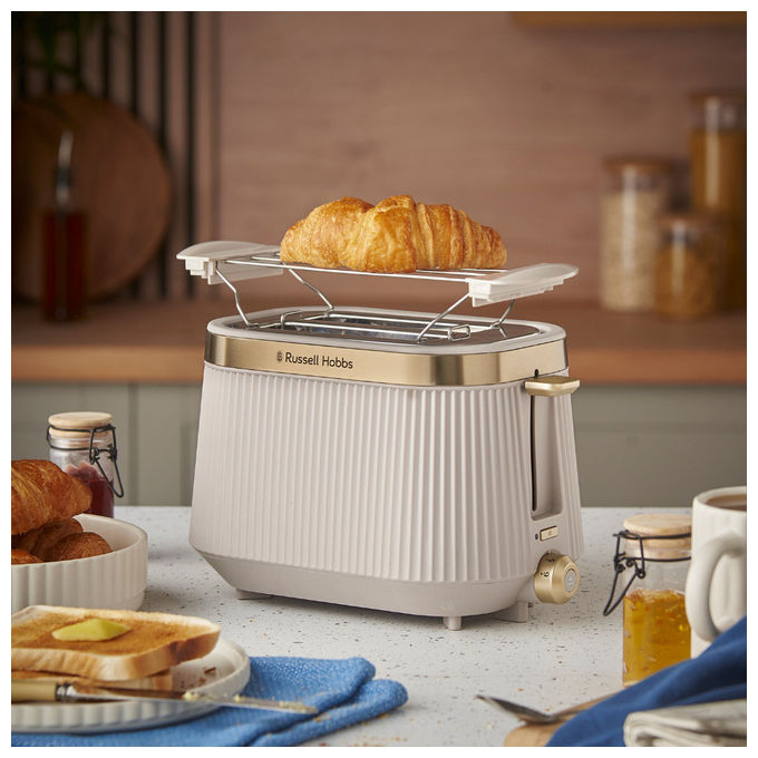 Russell Hobbs 26761-56 Bronte Tostapane 2 fette 980 W 6 livelli scongelamento riscaldamento Lift and Look colore Pietra