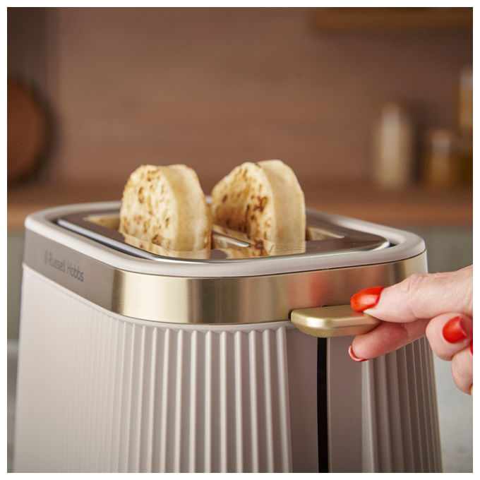 Russell Hobbs 26761-56 Bronte Tostapane 2 fette 980 W 6 livelli scongelamento riscaldamento Lift and Look colore Pietra