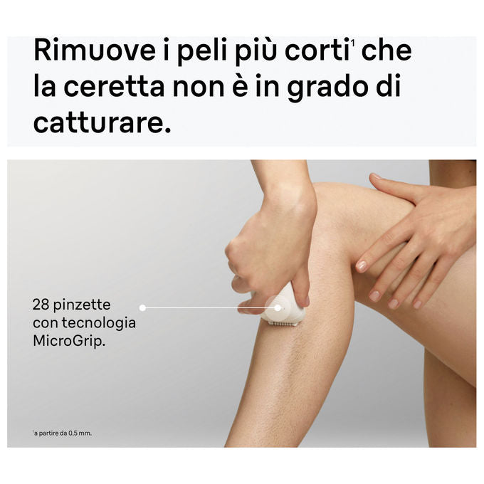 Braun SE5-011 Silk-épil 5 Epilatore Wet and Dry 28 pinzette MicroGrip SmartLight autonomia 40 ore colore Bianco