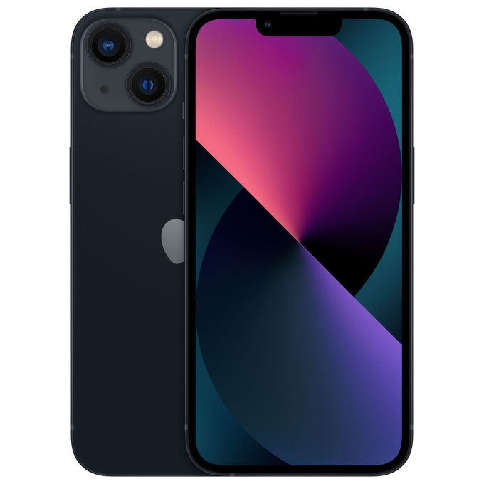 Apple MLPF3QL-A iPhone 13 Smartphone 5G 6.1'' 128GB Doppia Fotocamera 12MP iOS 15 IP68 colore Mezzanotte