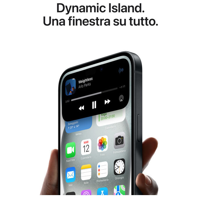 Apple MTP53QL-A iPhone 15 Smartphone 5G 6,1'' OLED 128GB Dual SIM USB-C Dynamic Island colore Verde