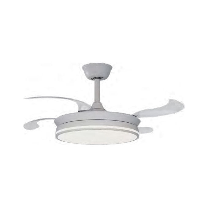 Ardes AR5PL92 Airglow Evo Ventilatore da Soffitto con Luce LED 92 cm 6 Velocita' Motore Brushless DC 59W 2200 lm Telecomando colore Bianco