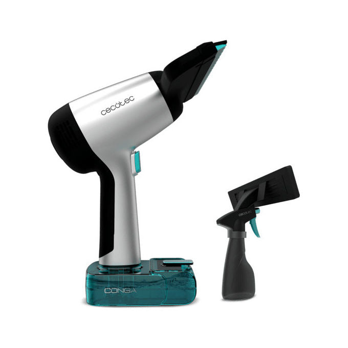 Cecotec 08058 Conga Rockstar 3700 Glass Aspiratore per Finestre 3 in 1 Senza Sacchetto 30 min autonomia 0,05 L colore Nero Argento Turchese