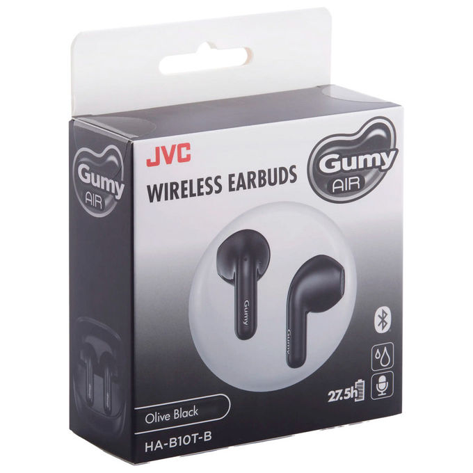 JVC HA-B10T Gumy Air Auricolari In-ear Wireless Bluetooth 5.4 IPX4 autonomia 27.5 h USB-C colore Nero