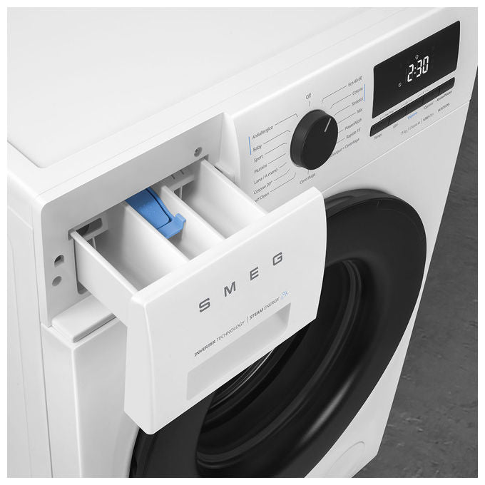 Smeg W3C072A Lavatrice Frontale Slim 6 Kg 1200 rpm Classe A Motore Inverter Funzione Vapore (85x60x47 cm) colore Bianco