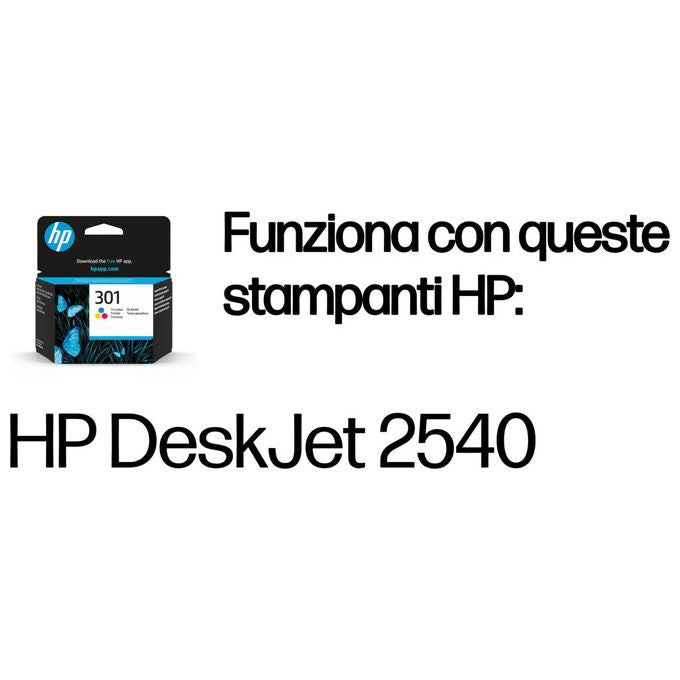 HP CH562EE Cartuccia originale inchiostro tricromia 301 Ciano Magenta Giallo 150 pagine 3 ml