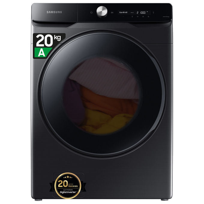 Samsung WF20DG8650BV Serie 8000 Lavatrice Caricamento Frontale 20 Kg 1000 rpm Classe A Wi-Fi AI Control ecobubble Vapore (98x68x87 cm) colore Nero