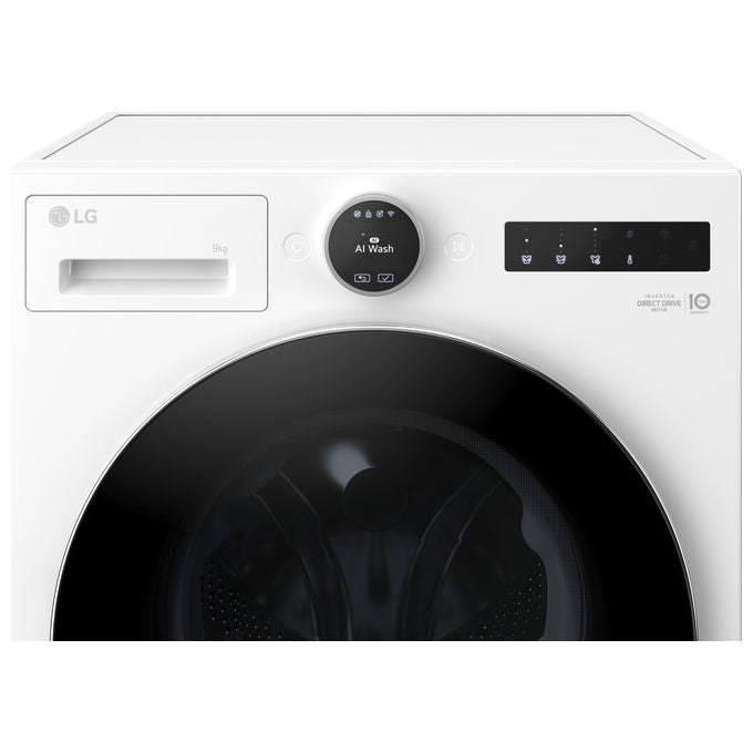 LG F4X9009TWCE Serie X9 Lavatrice Frontale 9 Kg 1400 rpm Classe A Wi-Fi AI Wash TurboWash 360 Steam+ (85x60x56 cm) colore Bianco